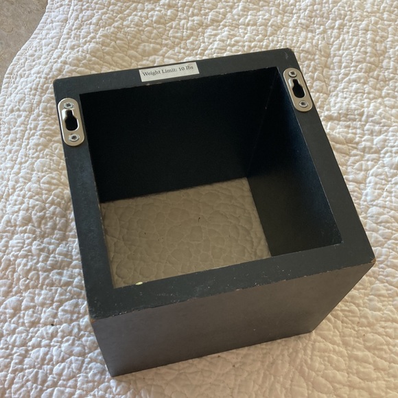 Pottery Barn black floating shelf. Six inches square. - Picture 2 of 5